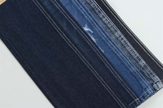 Meno di 2 dollari 12 once 190 cm Indigo cotone poliestere rigido tessuto denim per jeans