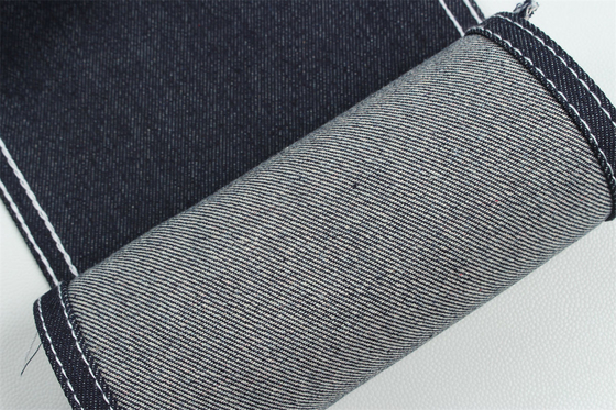 Meno di 2 dollari 12 once 190 cm Indigo cotone poliestere rigido tessuto denim per jeans