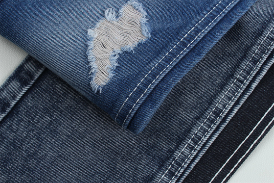 12.1 Oz Fate una recinzione a mano destra 3x1 con una ricca consistenza superficiale cotone poliestere spandex jeans tessili TR tessuti denim