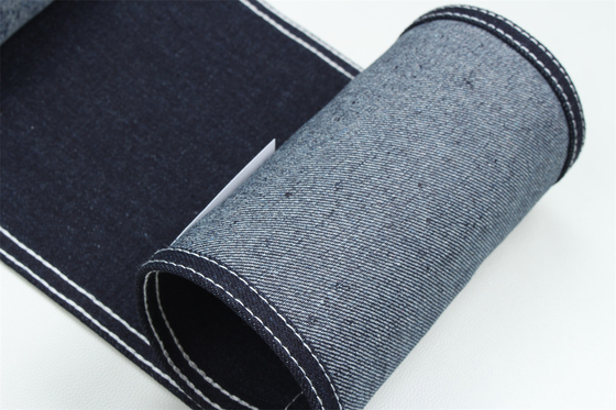 Tessuto di fibra di denim riciclata in un blu molto profondo 11,5 oz Alta elasticità