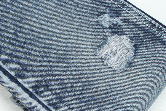 Tessuto di fibra di denim riciclata in un blu molto profondo 11,5 oz Alta elasticità
