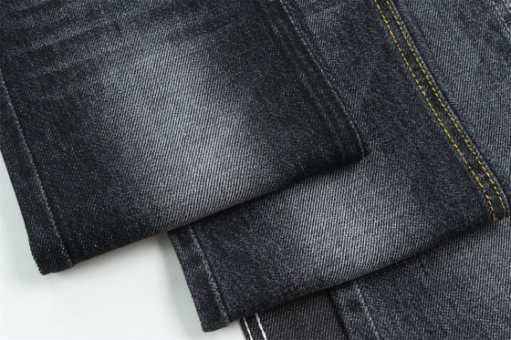 100% cotone 12 una volta vergine cotone rigido denim tessuto per jeans nero scuro
