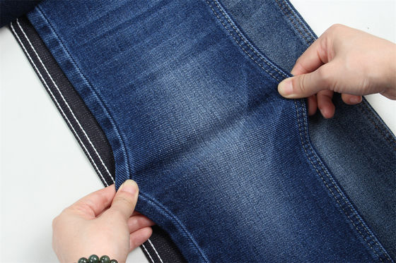 10oz tessuto speciale di denim tessuto con striscia di curvatura pesante per gli uomini jeans cotone poliestere spandex tessuto di denim Cina fabbrica