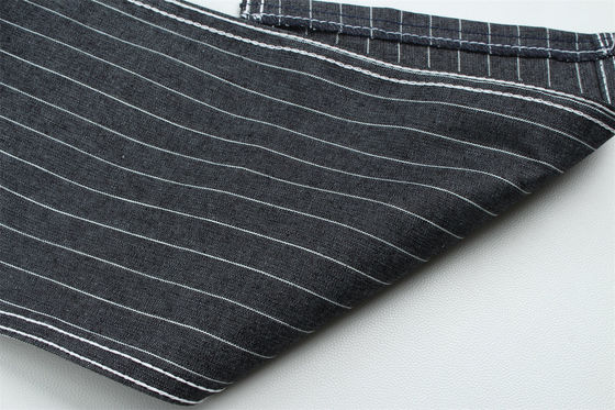 6.5 Once Tessuto Jeans Denim a Righe 100% Cotone Per Camicie