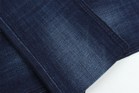 Tessuto denim elasticizzato con trama speciale e effetto cross slub, larghezza 62/63"
