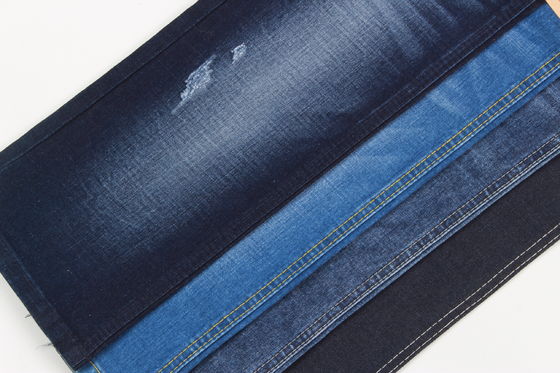 Prezzo buono Tessuto denim elasticizzato slub in misto cotone, poliestere e spandex di alta qualità per jeans, per il Sud America in linea