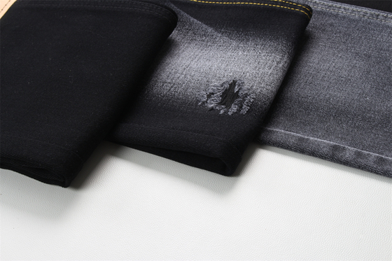 10.5oz nero stoffa denim rigida 100% cotone nero e nero retro per lo stile jeans ragazzo stile amico leggero palmo di mano donne
