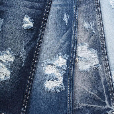 11.5 Once Tessuto Denim di Cotone Non-Spandex Larghezza 70'' Tessuto Jeans Blu Scuro