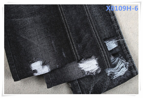 Fidanzato stile 100% tessuto di cotone denim colore nero per jeans