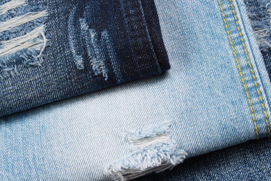 12 oz 100% di cotone jeans cross hatch Slub Sanforizing jeans tessuto