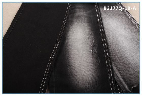 9,5 tessuto crudo nero del denim dello zolfo di Oz