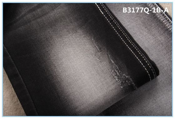9,5 tessuto crudo nero del denim dello zolfo di Oz