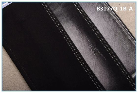 La falsificazione di riserva del lotto ha tricottato il tessuto nero 9.3oz dei jeans
