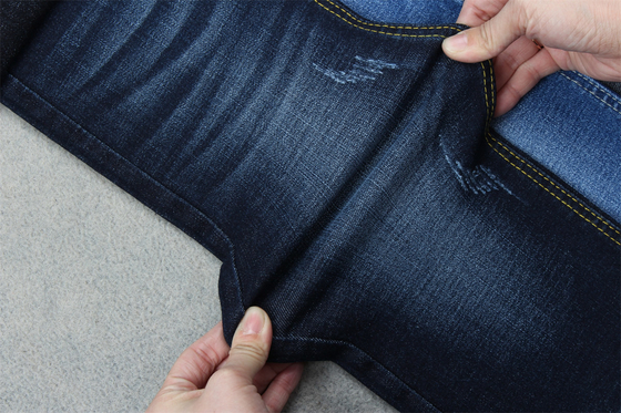 Indigo Blu Crosshatch Denim Stoff Slub Full Stretch 10.3 Una volta Jeans Materiali