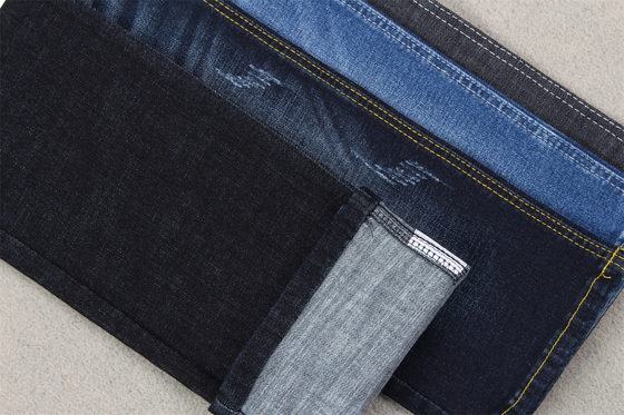 Indigo Blu Crosshatch Denim Stoff Slub Full Stretch 10.3 Una volta Jeans Materiali