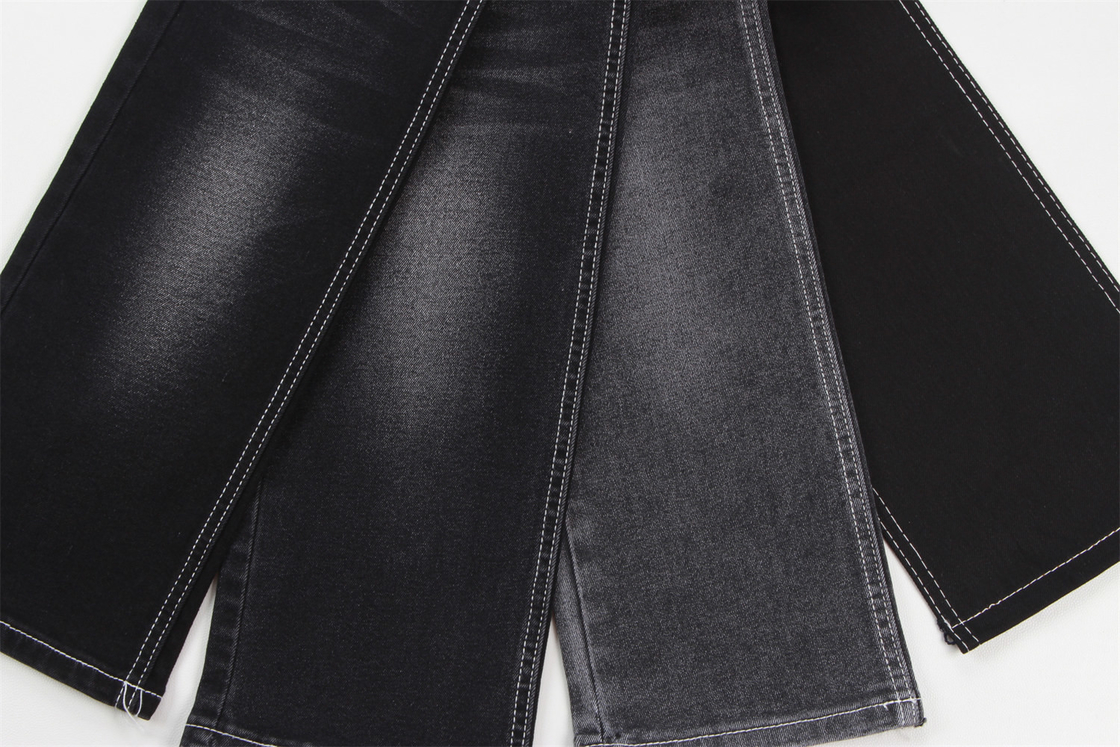 Ingrosso 10,5 oz di stoffa di denim con retro nero per pantaloncini