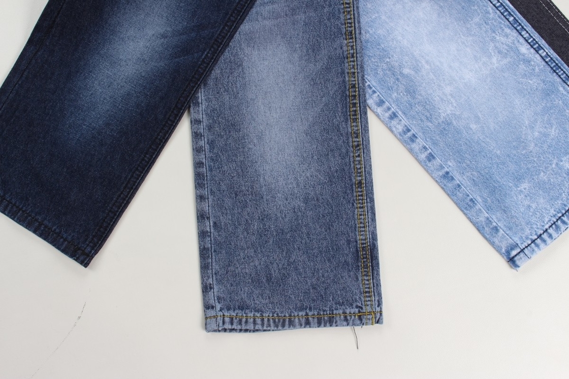 Maglieria di cotone 100% 7,3 oz tessuti rigidi in jeans blu scuro per jeans
