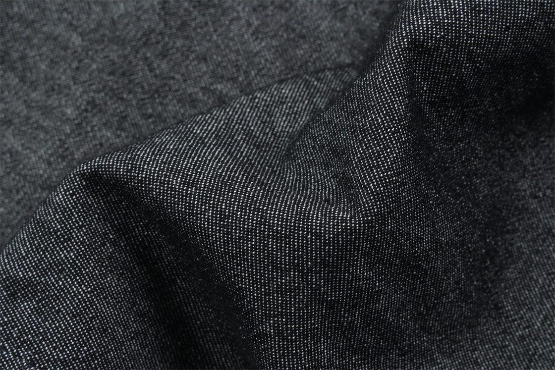5 once 100% cotone nero colore rigido jeans denim tessuto per camicie