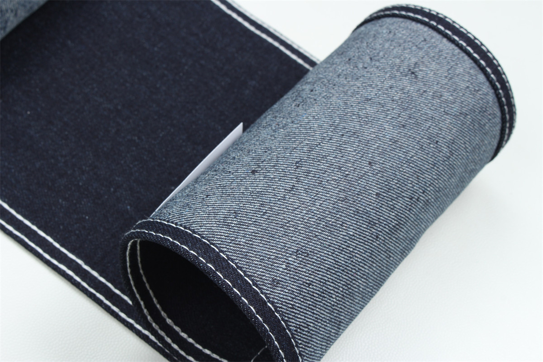 Tessuto di fibra di denim riciclata in un blu molto profondo 11,5 oz Alta elasticità