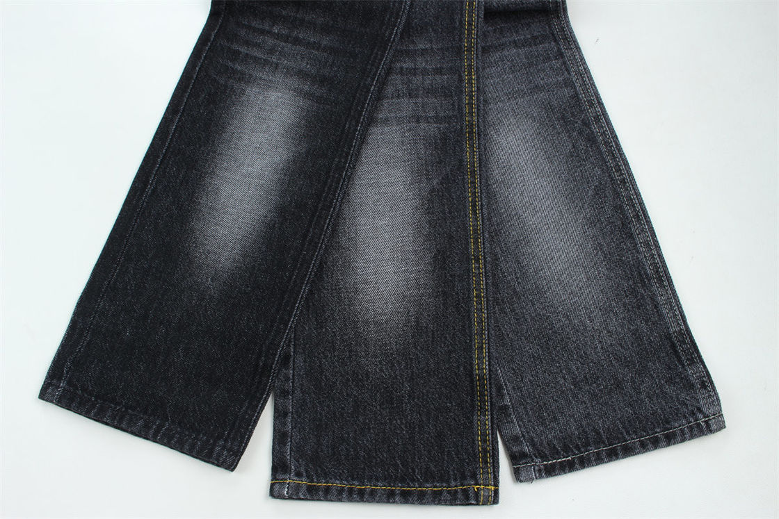 100% cotone 12 una volta vergine cotone rigido denim tessuto per jeans nero scuro