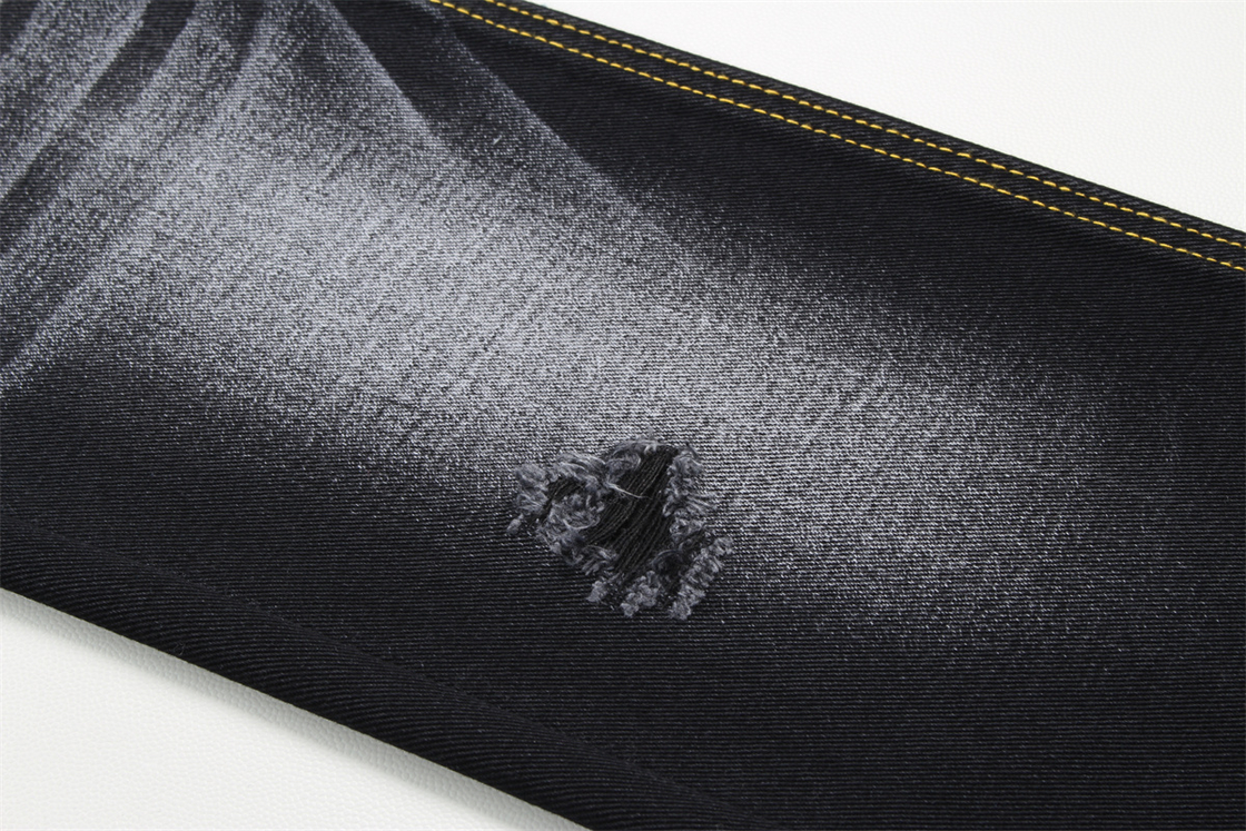 10.5oz nero stoffa denim rigida 100% cotone nero e nero retro per lo stile jeans ragazzo stile amico leggero palmo di mano donne