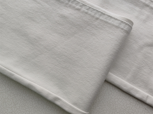 10oz PFD RFD White Denim Fabric For Women Jeans High Quality Super Stretch Bleaching Finish From China Factory Weilong