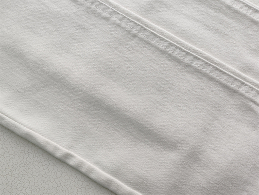 10oz PFD RFD White Denim Fabric For Women Jeans High Quality Super Stretch Bleaching Finish From China Factory Weilong