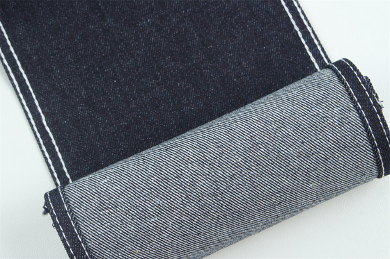 190cm 14oz 100% Cotton Indigo Blue Rigid Denim Fabric For Jeans Eco Friendly