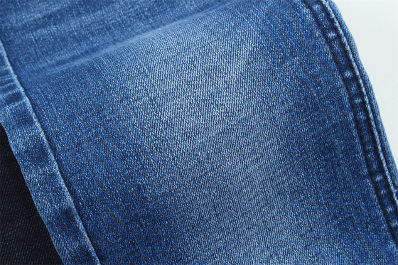 Crosshatch Slub High Stretch Cotton Polyester Spandex Denim Fabric For Men Jeans