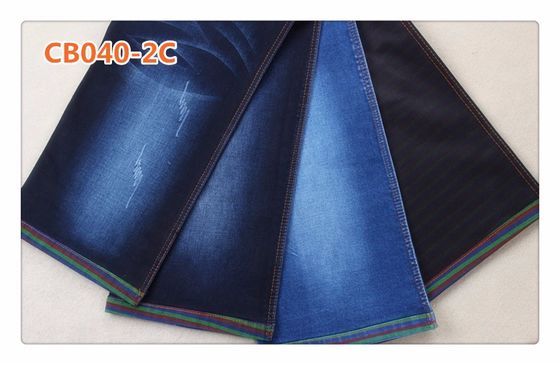 Red Blue Green Weft Yarn 10 Oz Denim Fabric