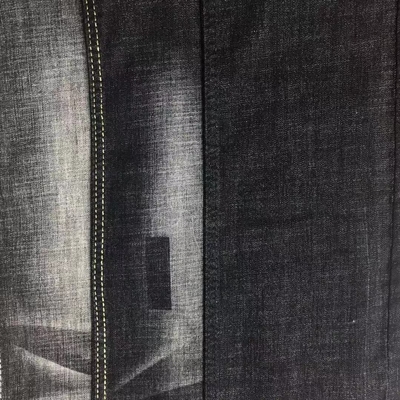 Materiale nero del panno dei jeans del tessuto 10.5oz del denim del ringrosso di colore per gli uomini