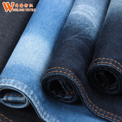 Prezzo buono Colore blu scuro pesante del tessuto dei jeans di allungamento di Supplex Lycra in linea