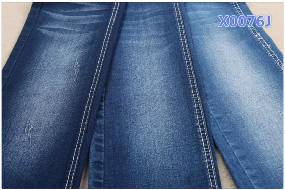Tessuto elastico 130cm del denim di allungamento del cotone del blu di indaco per l'indumento