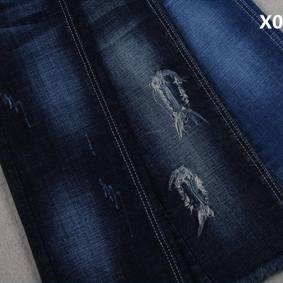 Prezzo buono 10,5 una volta che tessuto del denim di allungamento di Dualfx del ringrosso del Crosshatch per la larghezza dei jeans 150cm in linea