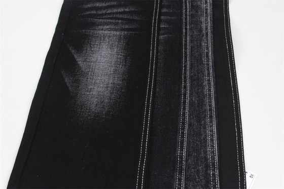 Tessuto denim in poliestere di cotone nero da 11,8 once per gonne e pantaloncini
