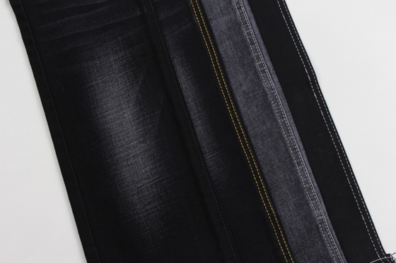 11.9 oz nero e nero retro crosshatch slub denim jeans tessuto