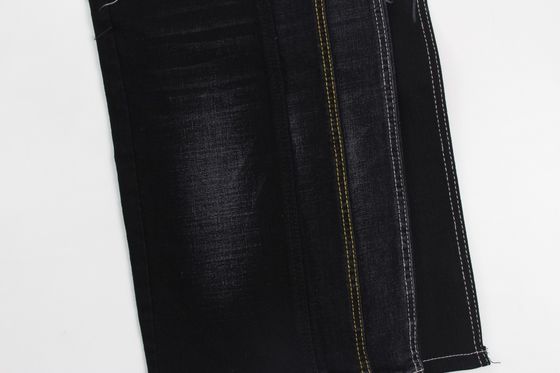 Prezzo buono 12 oz nero e nero retro crosshatch slub denim jeans tessuto in linea