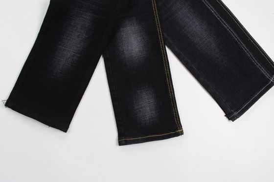 Prezzo buono 11.4 oz nero e nero retro crosshatch slub jeans tessuto in linea