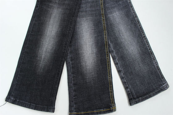 Prezzo buono Di qualità superiore nero scuro crosshatch Slub stretch stoffa denim per uomini jeans in linea