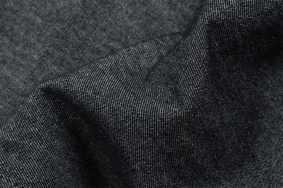 Tessuto di denim leggero e nero di cotone puro al 100%
