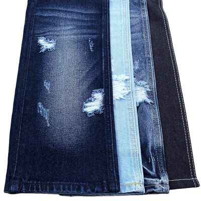 Tessuto denim rigido blu scuro super 100% cotone per jeans