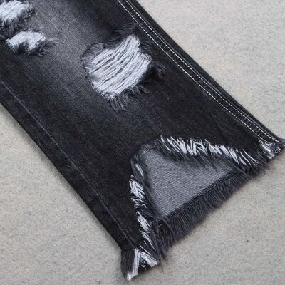 Tessuto denim 9.8oz Sulfur Black Warp Slub 100% cotone per jeans con desizing