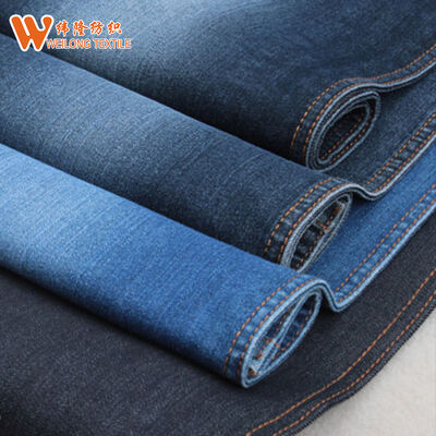 Prezzo buono Effetto Warp Slub Cotone/poli Elastano Ragazze Jeans Tessuto Denim in linea
