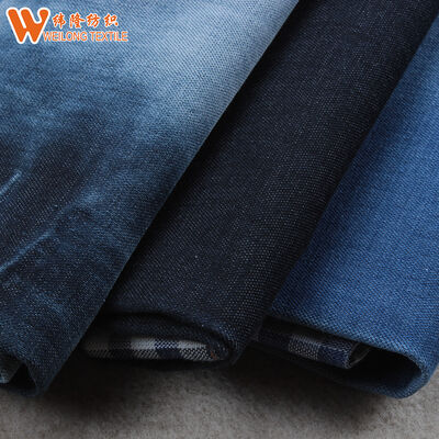 Prezzo buono 11.4oz Tessuto Pesante a Doppio Strato 100% Cotone Filato Doppio 40's Tessuto Jeans Tinta Unita in linea