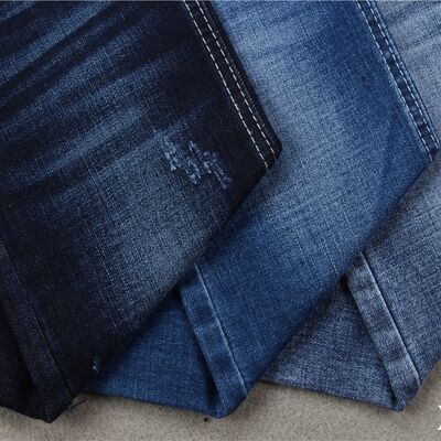 Prezzo buono Tessuto Denim 10s OA di alta qualità con filato elasticizzato per jeans da donna, effetto slub incrociato e mano morbida in linea