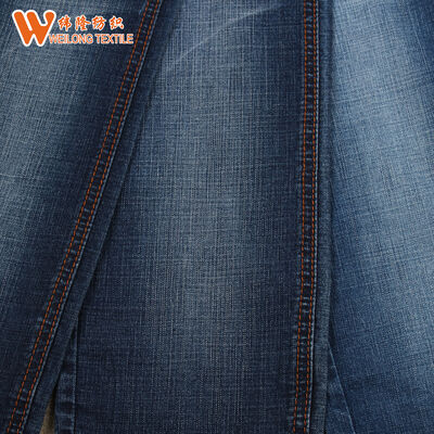 Prezzo buono Tessuto denim elasticizzato in cotone e poliestere stocklot dalla Cina per abbigliamento in jeans in linea