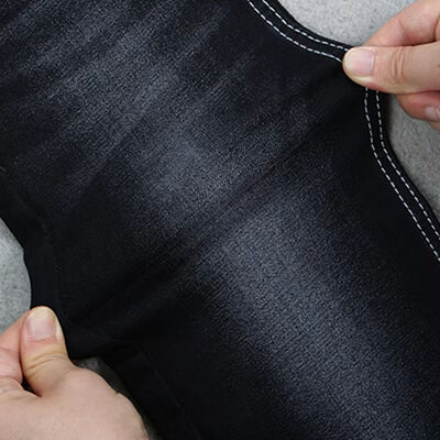 Prezzo buono 10.2 OZ Stretch High Black/black denim fabric for women Jeans o pantaloni da ragazza in magazzino in linea