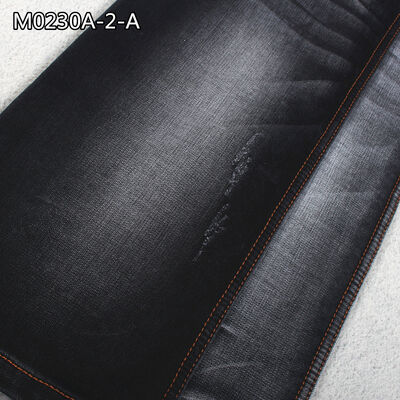 Prezzo buono 12 oz di colore nero, doppio strato, colorante per cravatta e tessuto di denim a filo cardato in linea