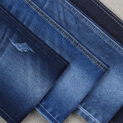 Prezzo buono Tessuto denim elasticizzato in cotone e poliestere da 10,5 oz per jeans da uomo in linea