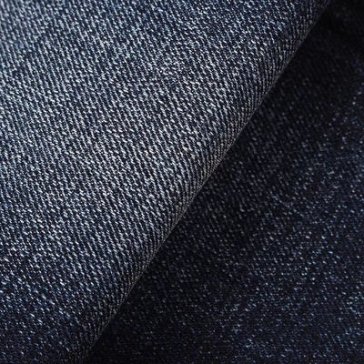 Prezzo buono 11 oz di cotone blu profondo stretch crosshatch denim jeans tessuto in linea